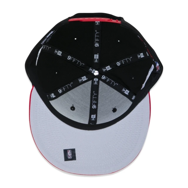 Boné 9FIFTY Chicago Bulls NBA Authentic Draft Series Aba Reta Preto