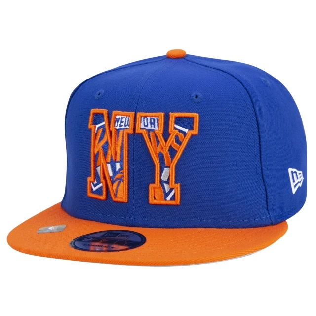 Boné 9FIFTY New York Knicks NBA Authentic Draft Series Aba Reta Azul
