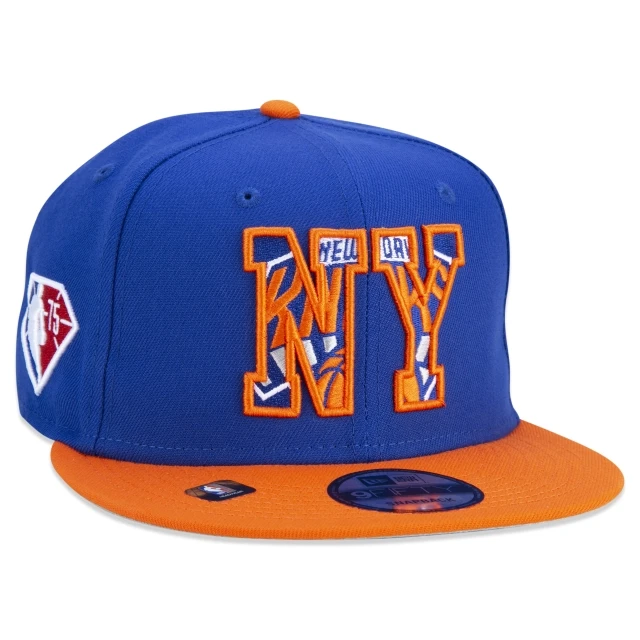 Boné 9FIFTY New York Knicks NBA Authentic Draft Series Aba Reta Azul