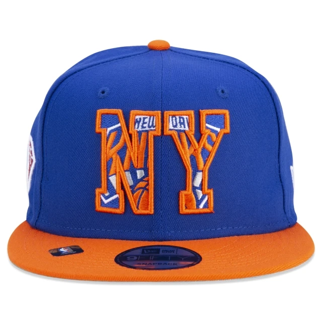Boné 9FIFTY New York Knicks NBA Authentic Draft Series Aba Reta Azul