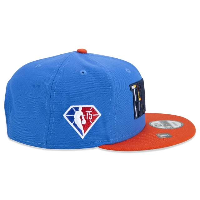Boné 9FIFTY Oklahoma City Thunder NBA Authentic Draft Series Aba Reta Azul