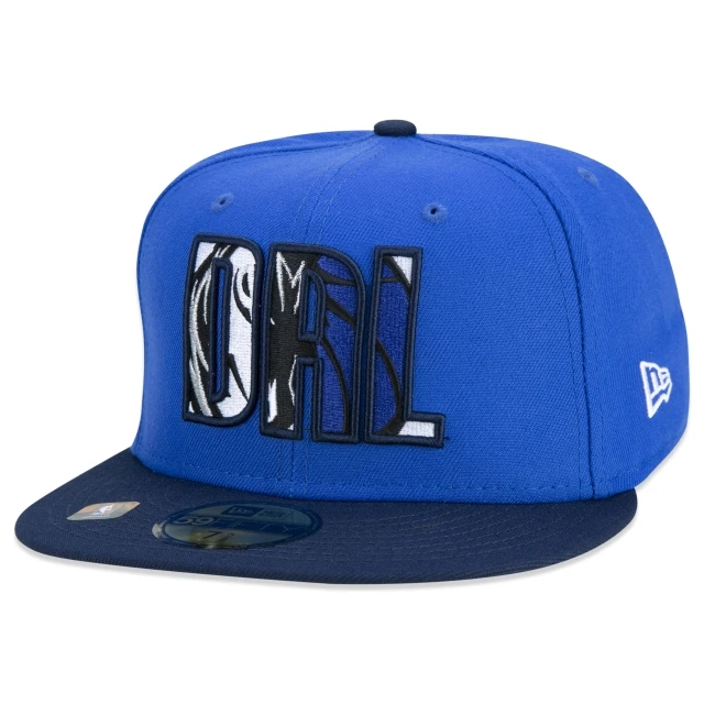 Boné 59FIFTY Dallas Mavericks NBA Authentic Draft Series Aba Reta Azul