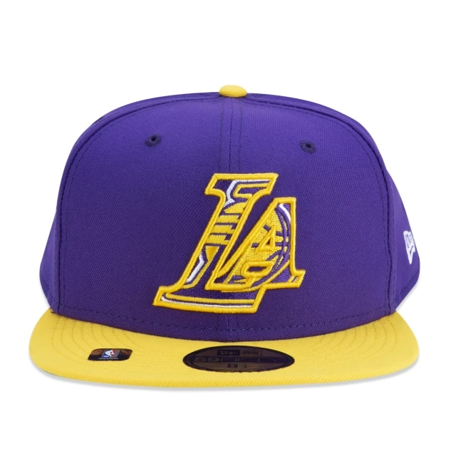 Boné 59FIFTY Los Angeles Lakers NBA Authentic Draft Series Aba Reta Roxo