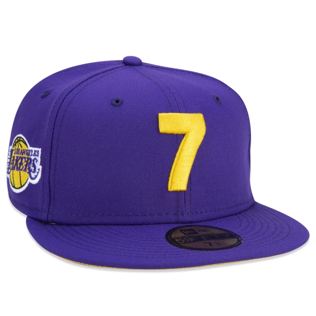 Boné 59FIFTY Los Angeles Lakers NBA Compound Aba Reta Roxo