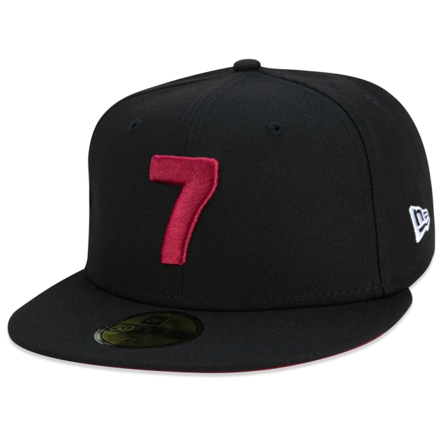 Boné 59FIFTY Miami Heat NBA Compound "7" Aba Reta Preto
