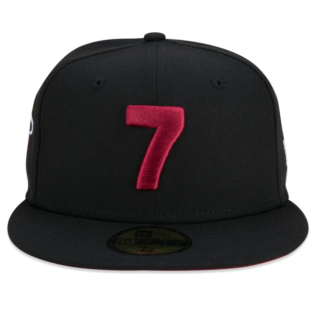 Boné 59FIFTY Miami Heat NBA Compound "7" Aba Reta Preto