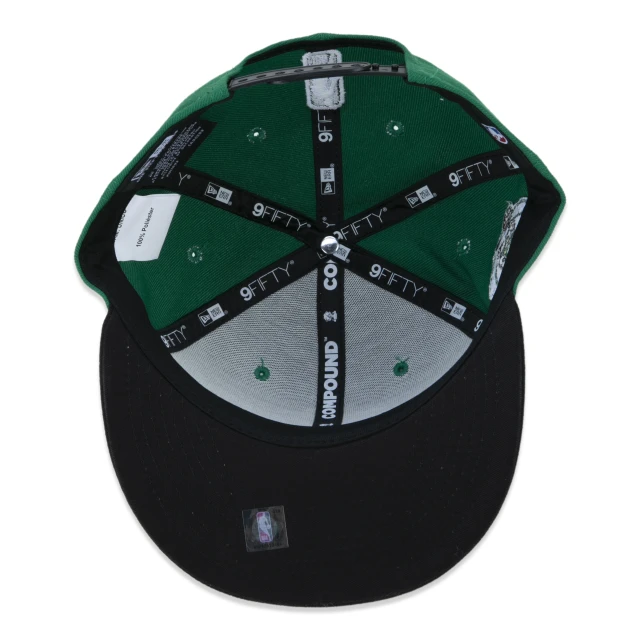 Boné 9FIFTY Boston Celtics NBA Compound Aba Reta Verde