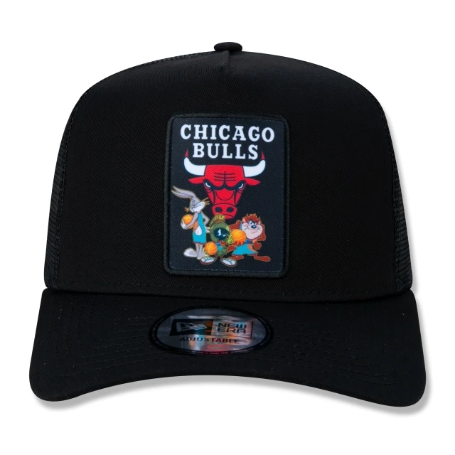 Boné 9FORTY A-Frame Trucker Chicago Bulls Space Jam Pernalonga Taz Marvin Aba Curva Preto