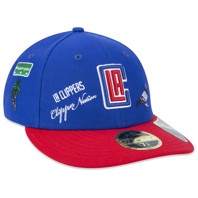 Boné 59FIFTY Low Profile Los Angeles Clippers x Staple Aba Pré Curvada Fitted