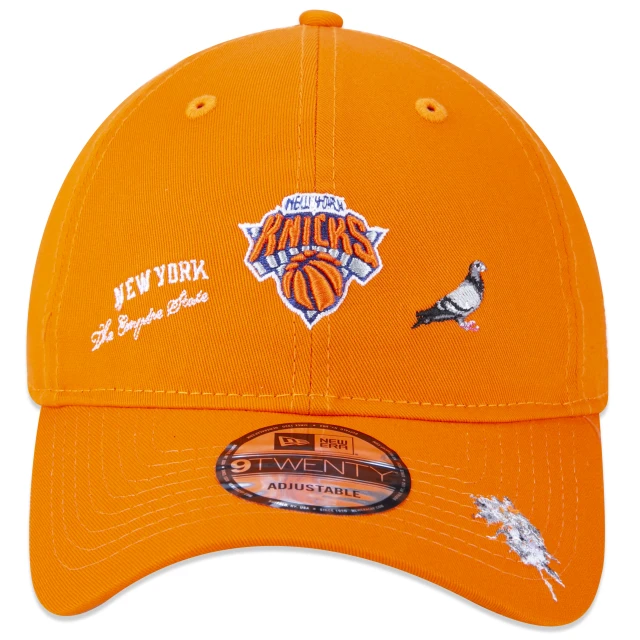Boné 9TWENTY New York Knicks x Staple Aba Curva Strapback