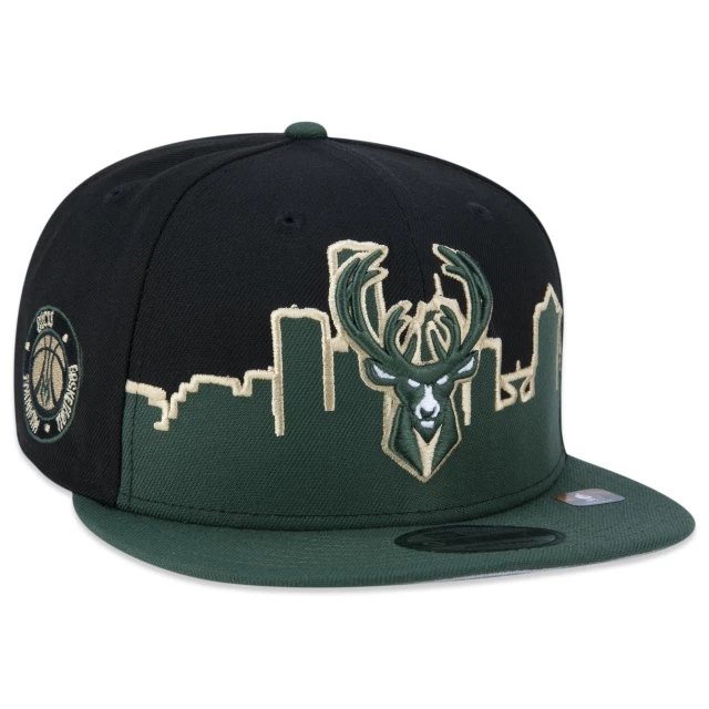 Boné 9FIFTY Milwaukee Bucks Tip-Off Aba Reta