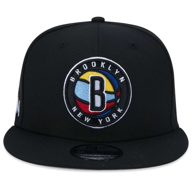 Boné 9FIFTY NBA City Edition Brooklyn Nets Aba Reta