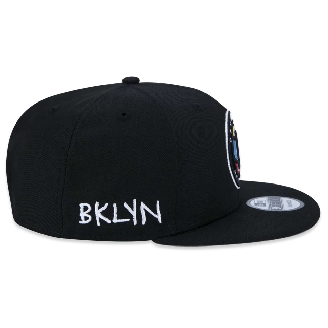 Boné 9FIFTY NBA City Edition Brooklyn Nets Aba Reta