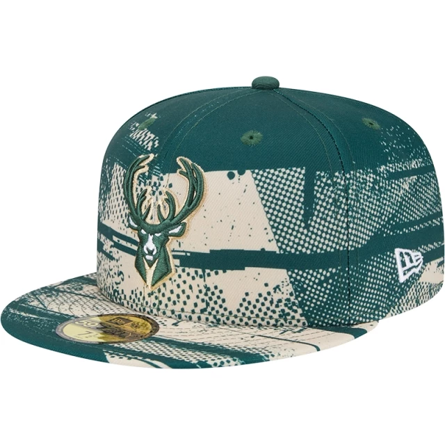 Boné 59FIFTY Fitted Milwaukee Bucks NBA Tip-Off 2024