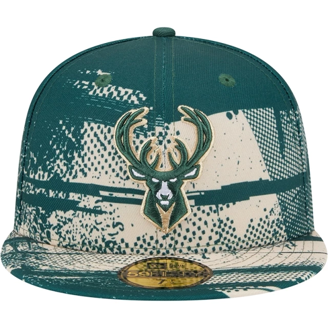 Boné 59FIFTY Fitted Milwaukee Bucks NBA Tip-Off 2024