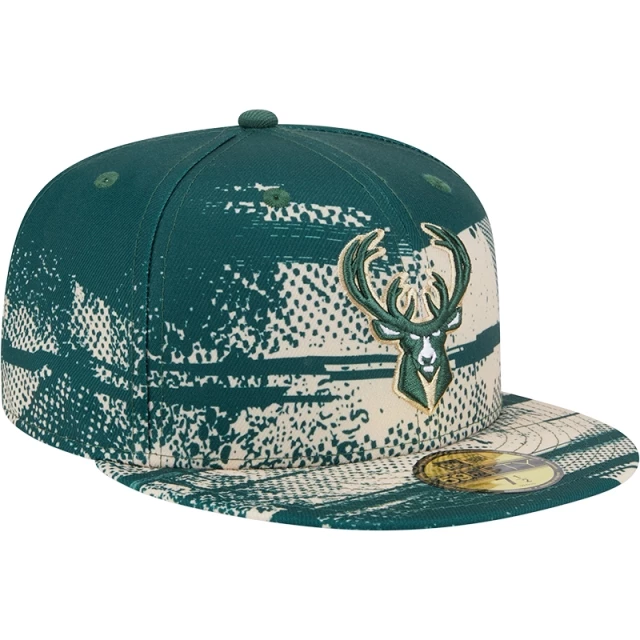 Boné 59FIFTY Fitted Milwaukee Bucks NBA Tip-Off 2024