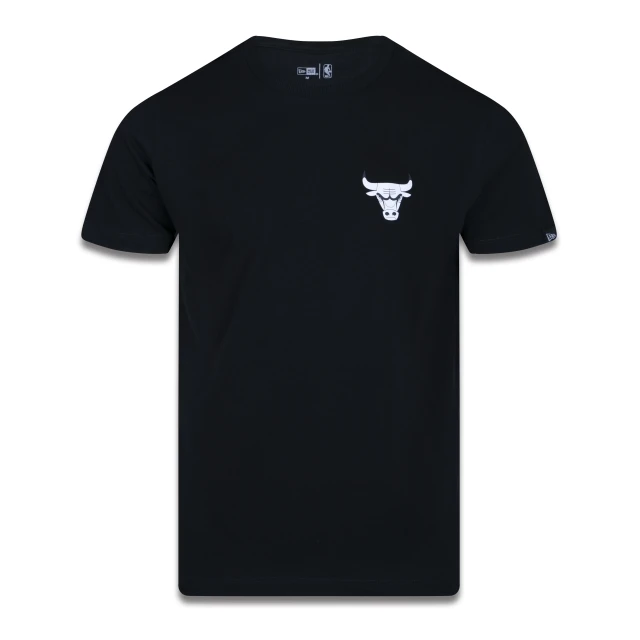 Camiseta Black Pack NBA Chicago Bulls Manga Curta Preta