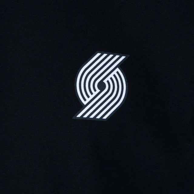 Camiseta Black Pack NBA Portland Trail Blazers Manga Curta Preta
