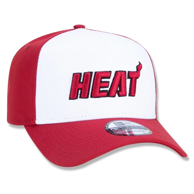 Boné 9FORTY A-Frame Snapback Aba Curva Miami Heat Core Double