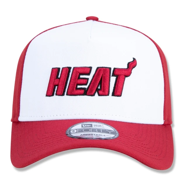 Boné 9FORTY A-Frame Snapback Aba Curva Miami Heat Core Double