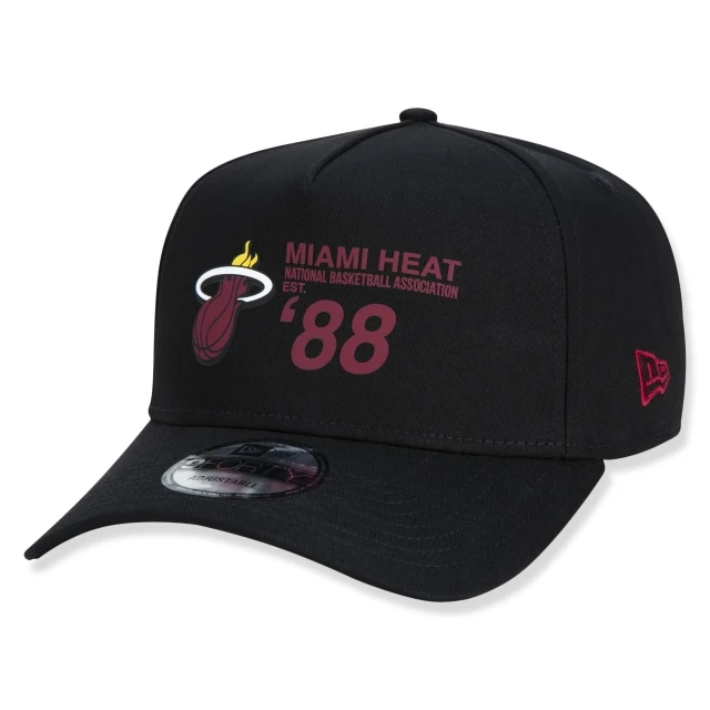 Boné 9FORTY A-Frame Snapback Aba Curva Miami Heat Urban Tech