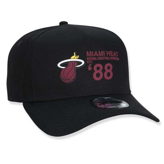 Boné 9FORTY A-Frame Snapback Aba Curva Miami Heat Urban Tech