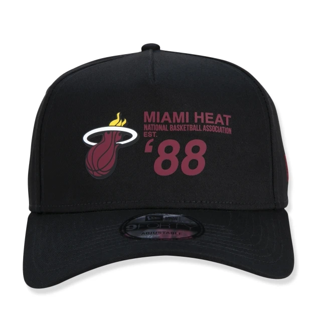 Boné 9FORTY A-Frame Snapback Aba Curva Miami Heat Urban Tech