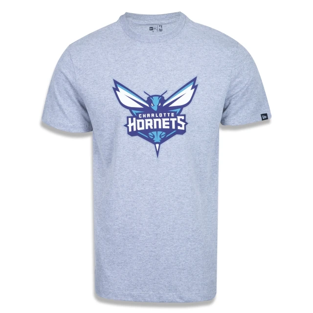 Camiseta Plus Size Regular Manga Curta Charlotte Hornets Logo
