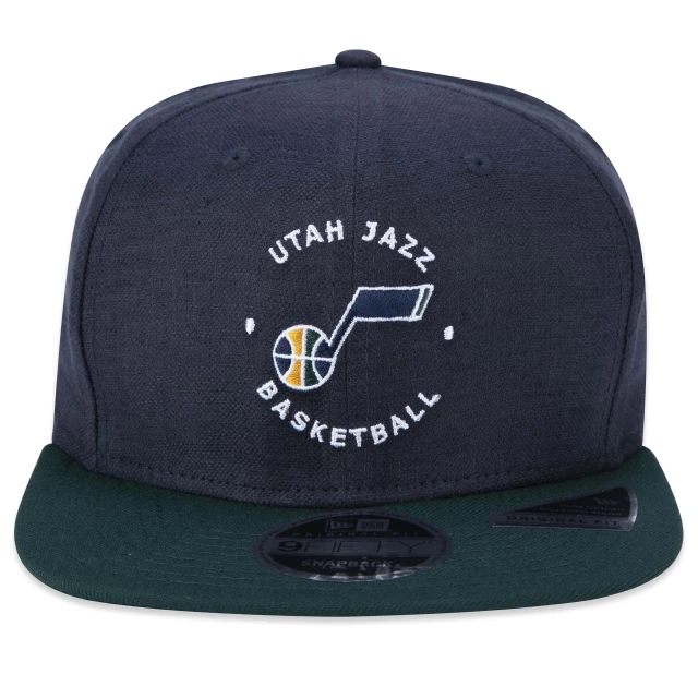 Boné 9FIFTY Original Fit Snapback NBA Utah Jazz Core Aba Reta Azul