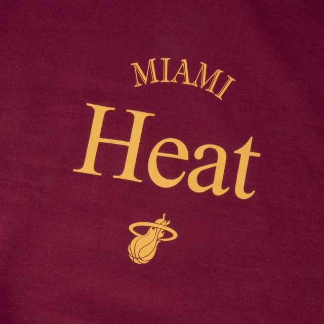 Camiseta Feminina NBA Miami Heat Manga Curta Vermelha