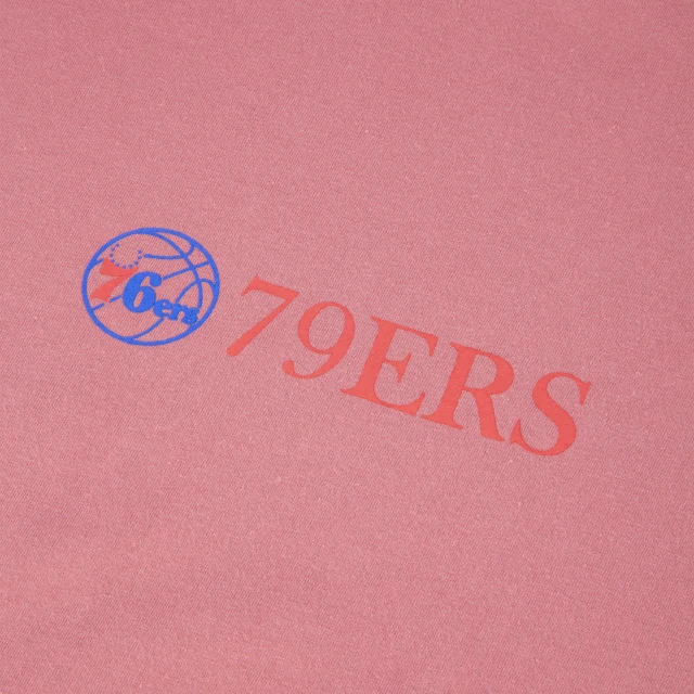 Camiseta Regular NBA Philadelphia 76Ers Classic Manga Curta Vermelha