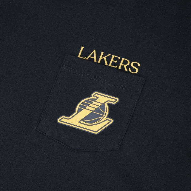 Camiseta Regular NBA Los Angeles Lakers Classic Manga Curta Preta
