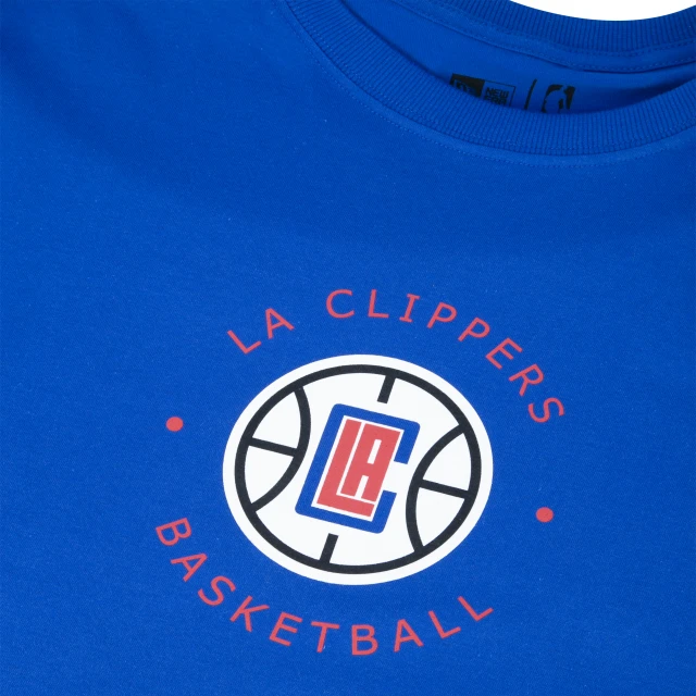 Camiseta Regular NBA Los Angeles Clippers Core Manga Curta Azul Royal