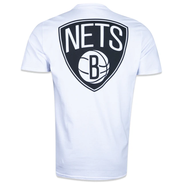 Camiseta Regular NBA Brooklyn Nets Core Manga Curta Branca