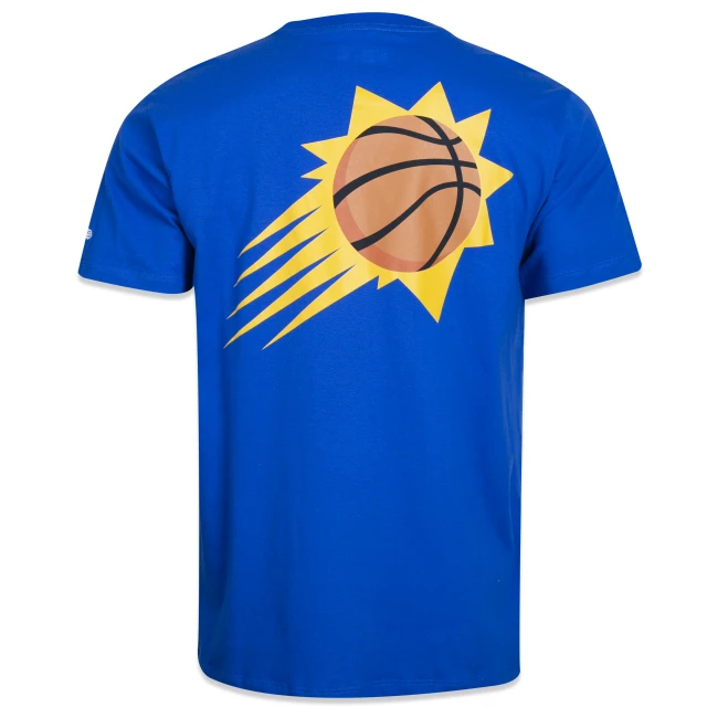 Camiseta Regular NBA Phoenix Suns Core Manga Curta Azul Royal