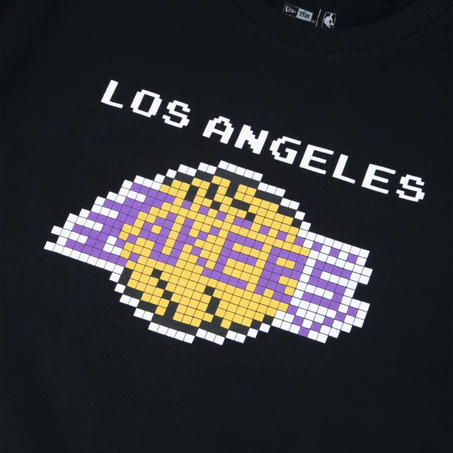 Camiseta Regular NBA Los Angeles Lakers Tecnologic Manga Curta Preta