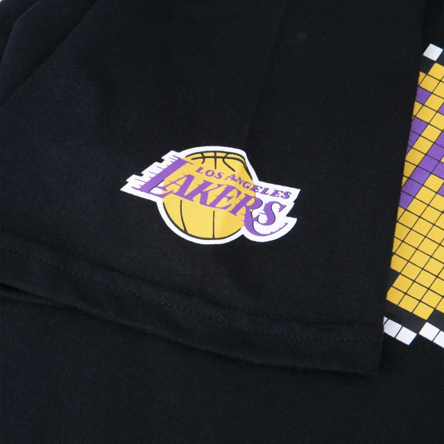 Camiseta Regular NBA Los Angeles Lakers Tecnologic Manga Curta Preta