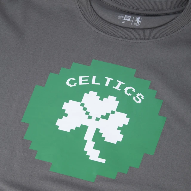 Camiseta Regular NBA Boston Celtics Tecnologic Manga Curta Cinza