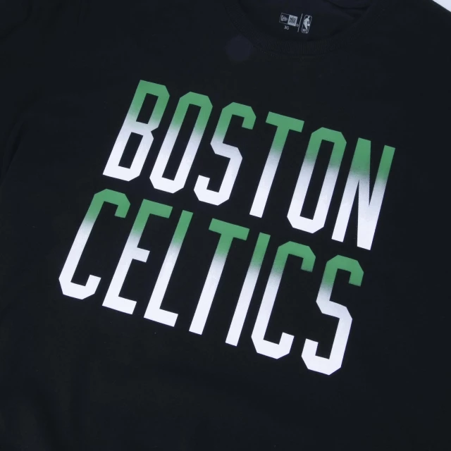 Camiseta Plus Size Regular NBA Boston Celtics Manga Curta Preta