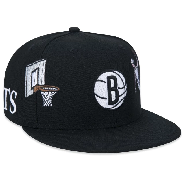 Boné 59FIFTY Fitted NBA Brooklyn Nets Freestyle