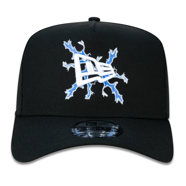 Boné 9FORTY A-Frame Snapback Aba Curva Flag Frontal Upside Down