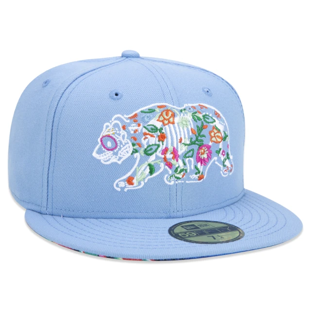 Boné 59FIFTY Dia Dos Mortos Urso Aba Reta Fitted Azul