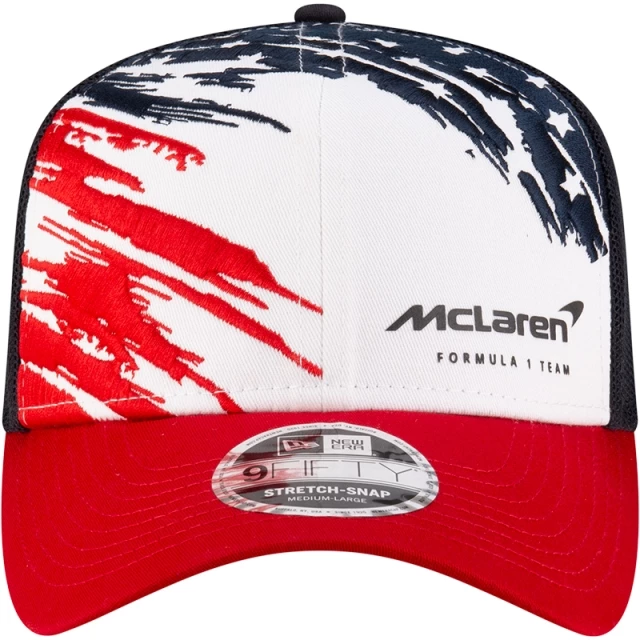 Boné 9FIFTY Stretch Snap Trucker McLaren Racing F1 Especial GP Austin