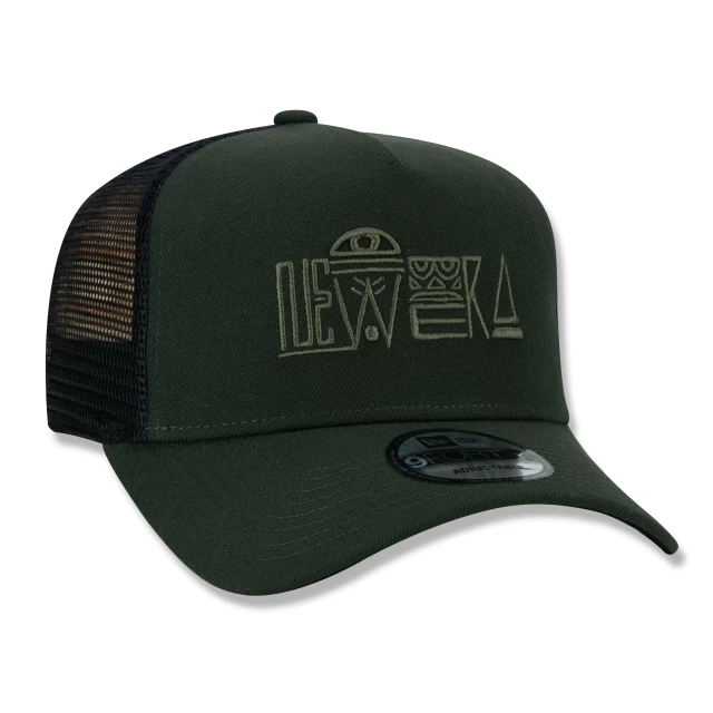 Boné 9FORTY A-Frame Trucker Snapback Aba Curva Primitive Scribbles Olho Maia