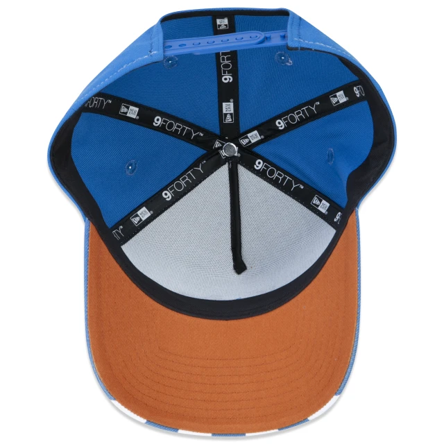 Boné 9FORTY A-Frame Snapback Vacation Listrado Aba Curva Branco/Azul