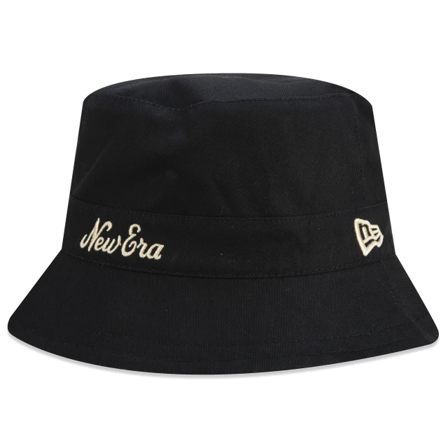 Chapéu Bucket Dupla Face Joyfull Preto Bege