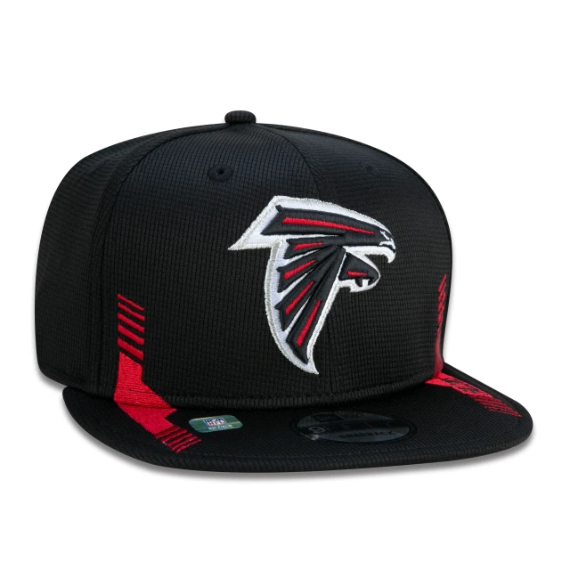 Boné 9FIFTY Atlanta Falcons Sideline Cold Weather Aba Reta Preto