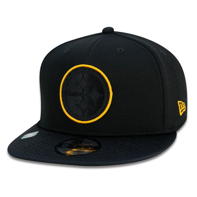 Boné 9FIFTY Pittsburgh Steelers Sideline Cold Weather Aba Reta Preto