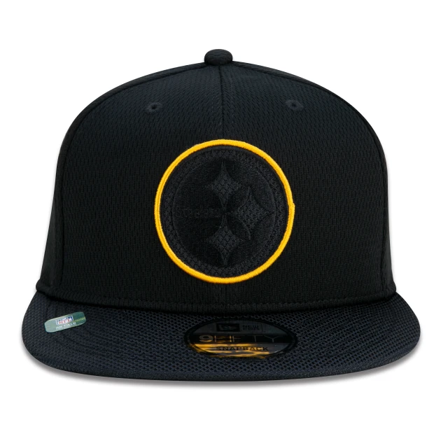 Boné 9FIFTY Pittsburgh Steelers Sideline Cold Weather Aba Reta Preto