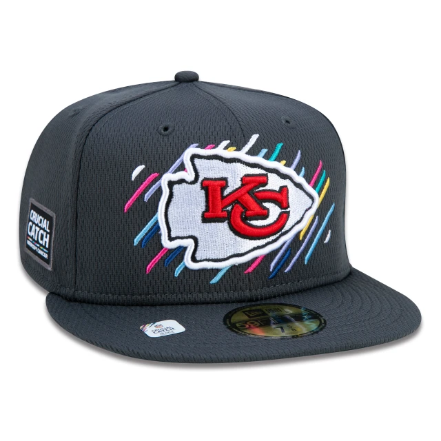 Boné 59FIFTY Kansas City Chiefs Crucial Catch Aba Reta Preto